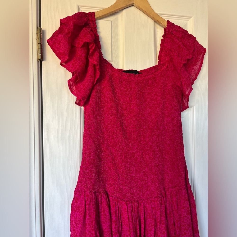 NWT Hatch The Cosette in Samba Print,  Pink Maxi Ruffle Dress, Sz 1 Small - Picture 5 of 11